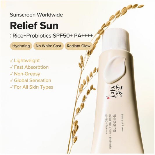 Beauty of Joseon Relief Sun Rice Probiotics SPF 50+ PA++++ Korean Sunscreen 50ml